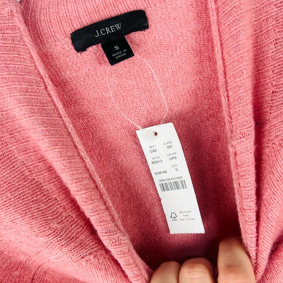 NEW J. Crew Light Pink Mock Neck Sweater Alpaca Merino Size Small - Picture 4 of 7